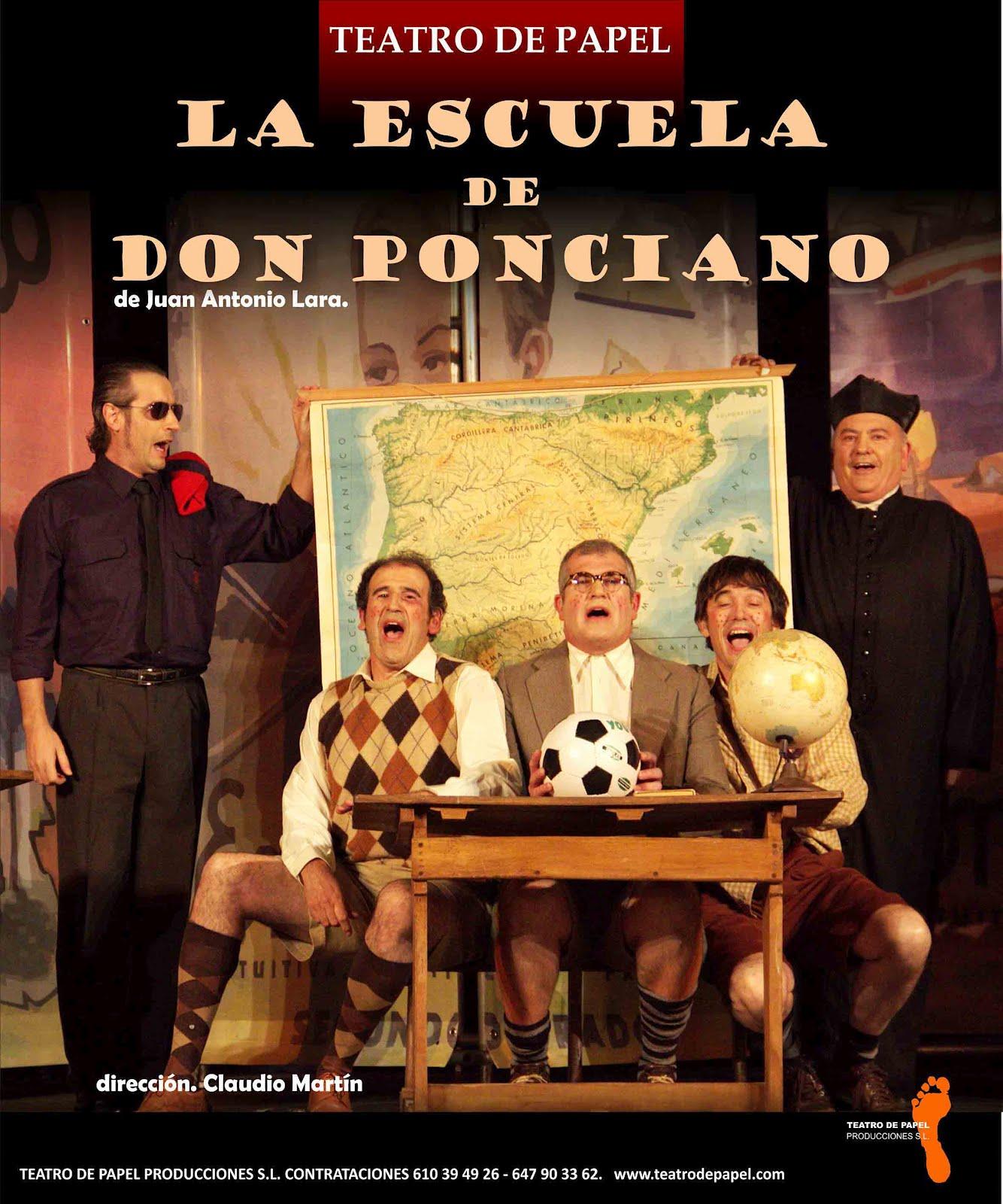 La compañía Teatro de Papel representa esta noche en Castuera la obra "La Escuela de Don Ponciano"