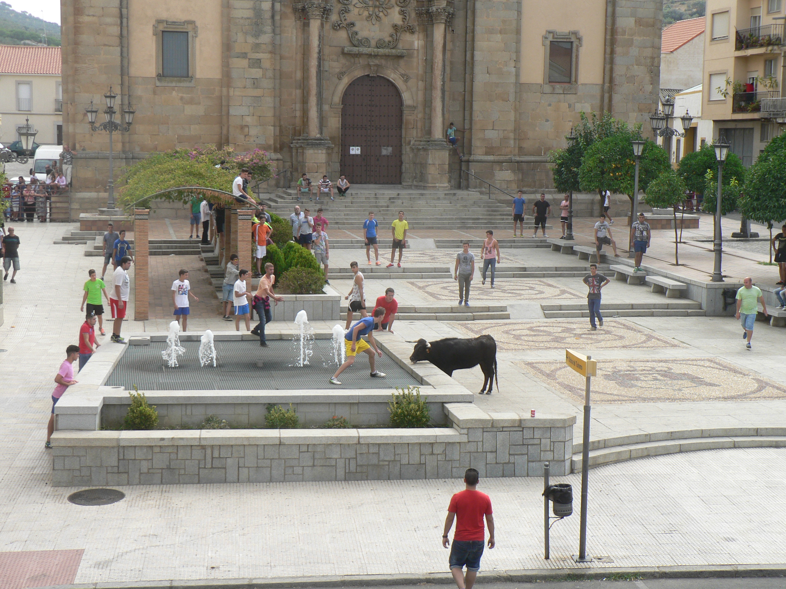 El segundo día de Feria arrancó con el encierro de vaquillas en la plaza de España